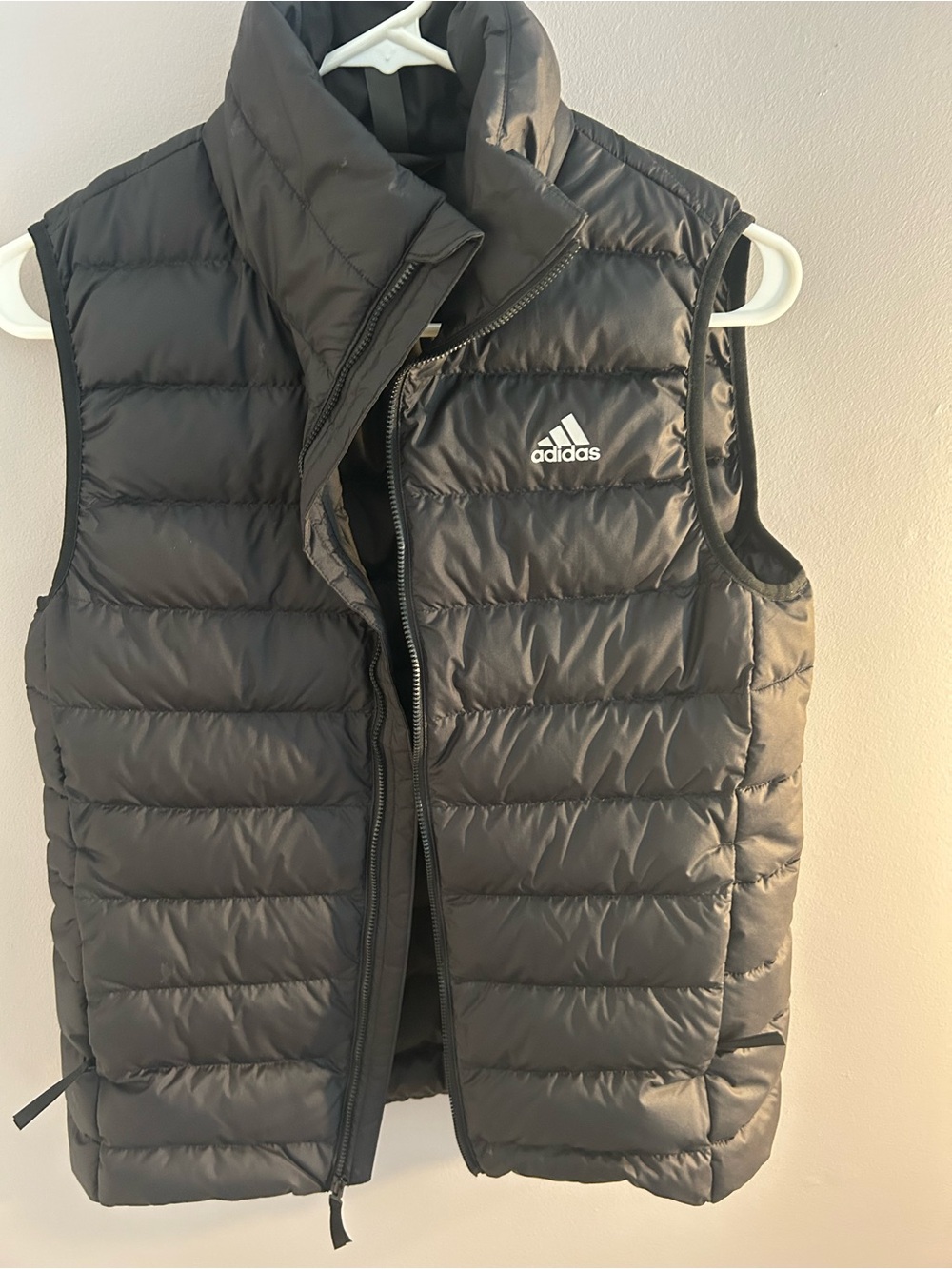 Adidas Black Puffer Vest - Lightweight Quilted Jacket